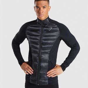 Gymshark Men's Black Puffer Jacket